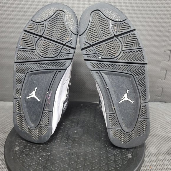 Jordan 4 Retro SE Shoes Womens Sz 7.5 White Black Sneakers - Picture 7 of 8